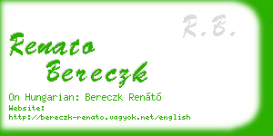 renato bereczk business card