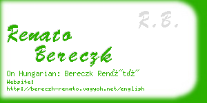 renato bereczk business card